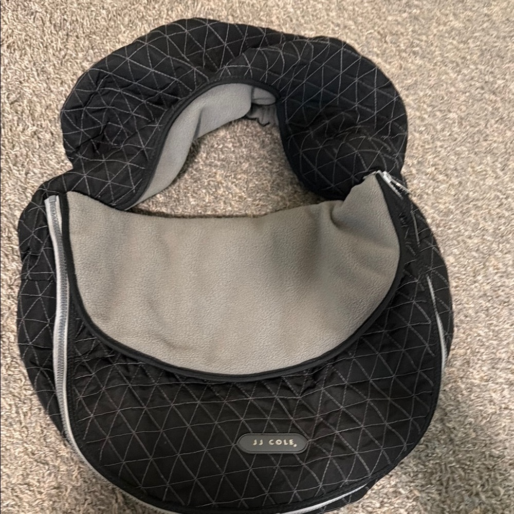 JJ Cole Black and Gray Quilted Nursing Pillow Cover